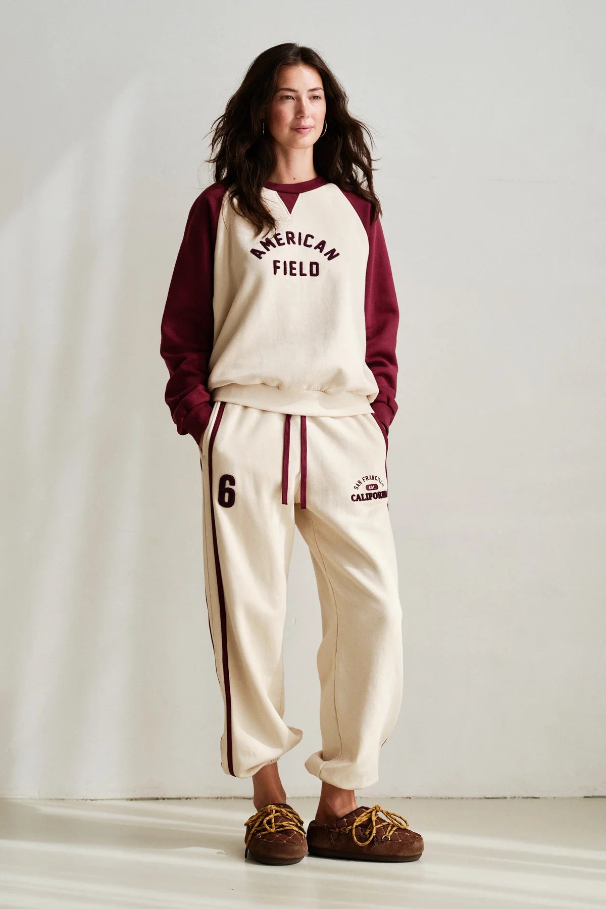 Penn&ink Joggpant Hose Oyster - Burgundy (W26F1991LTD)