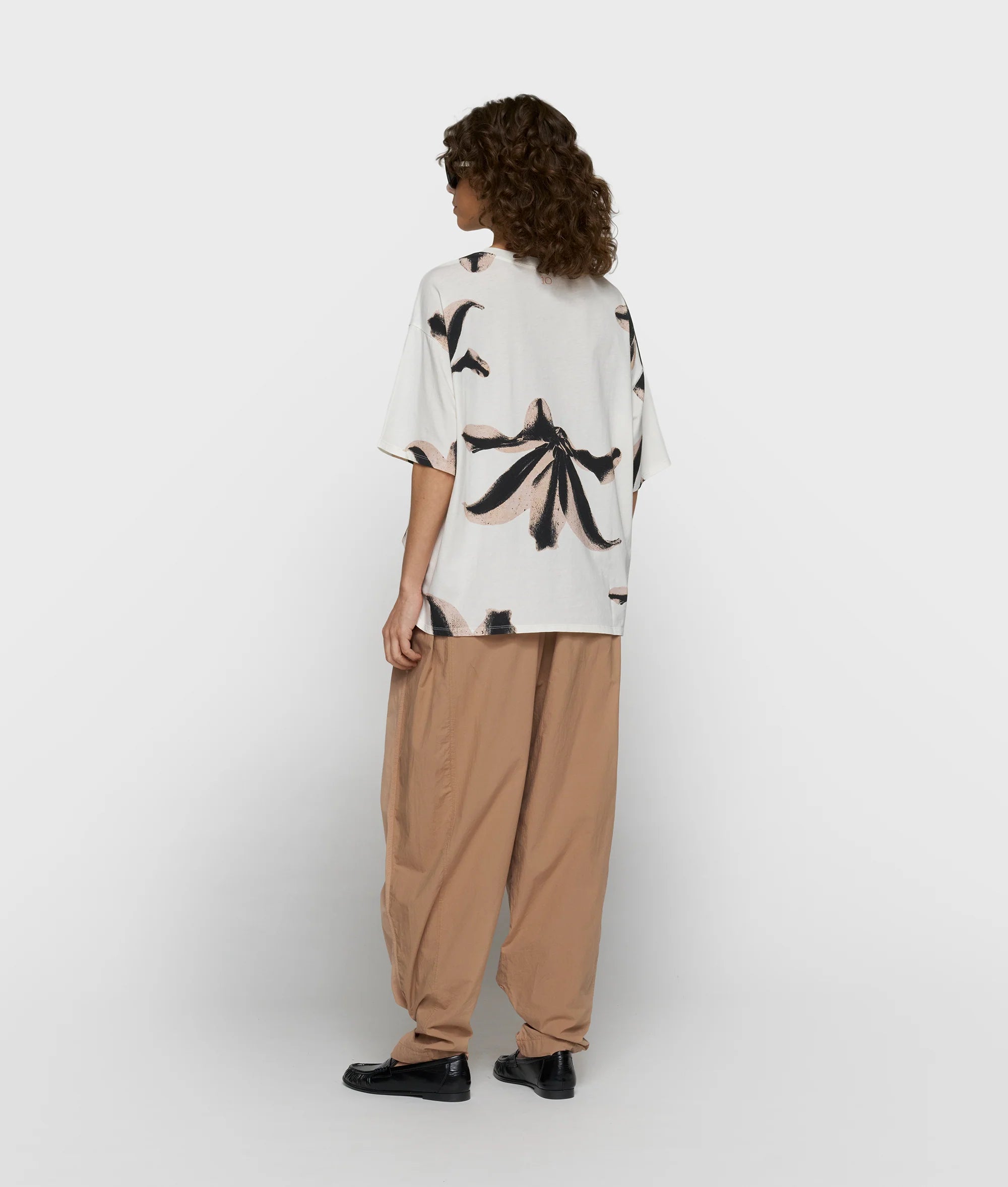 10 Days Oversized T-Shirt Flowers Ecru