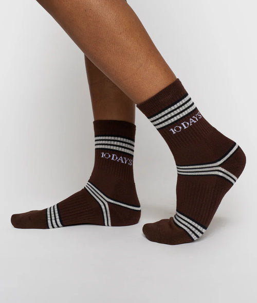 10 Days Socken Stripes Streifen dunkelbraun
