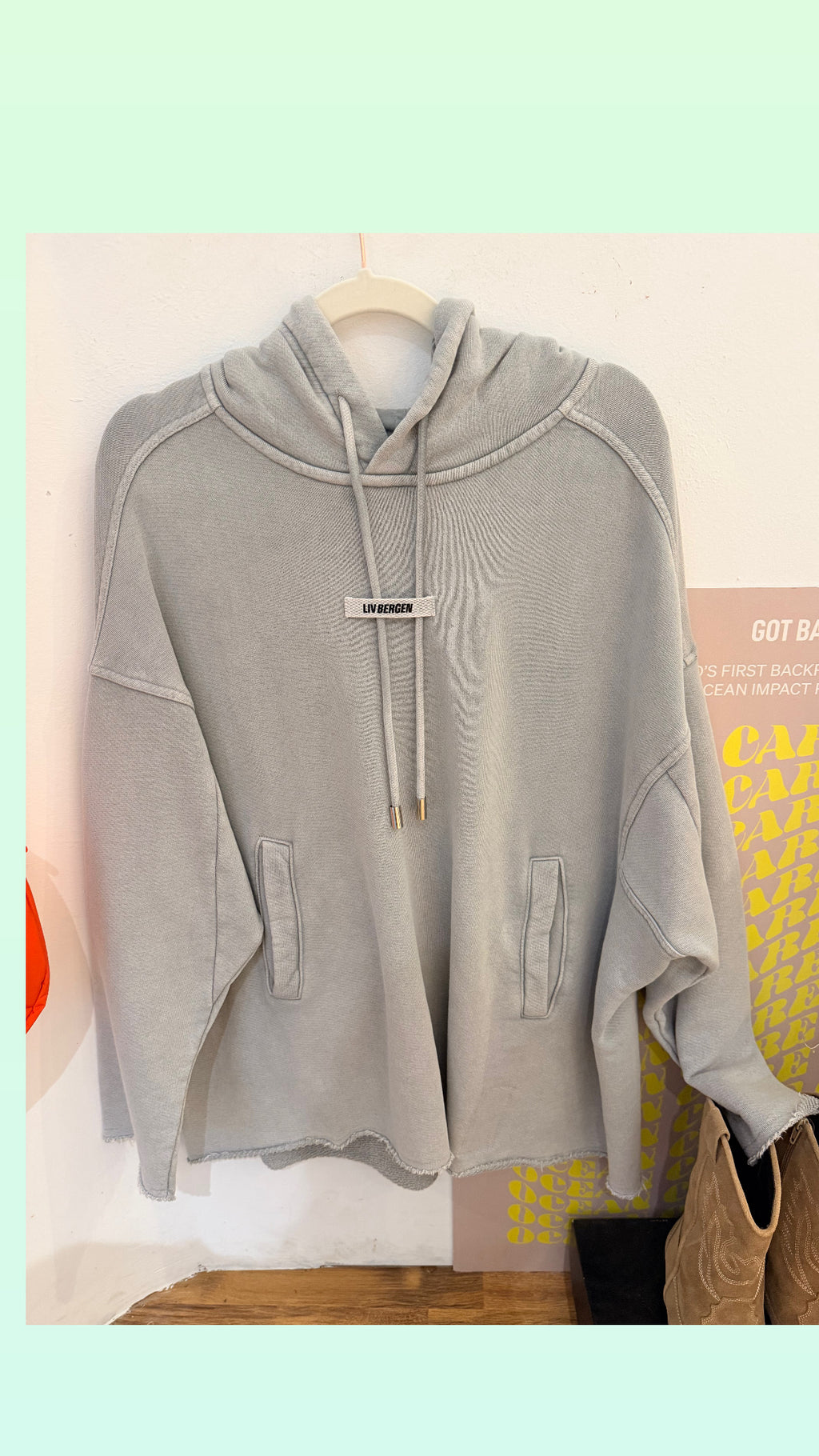 Liv Bergen Rotterdam Oversized Hoodie Stone Acid