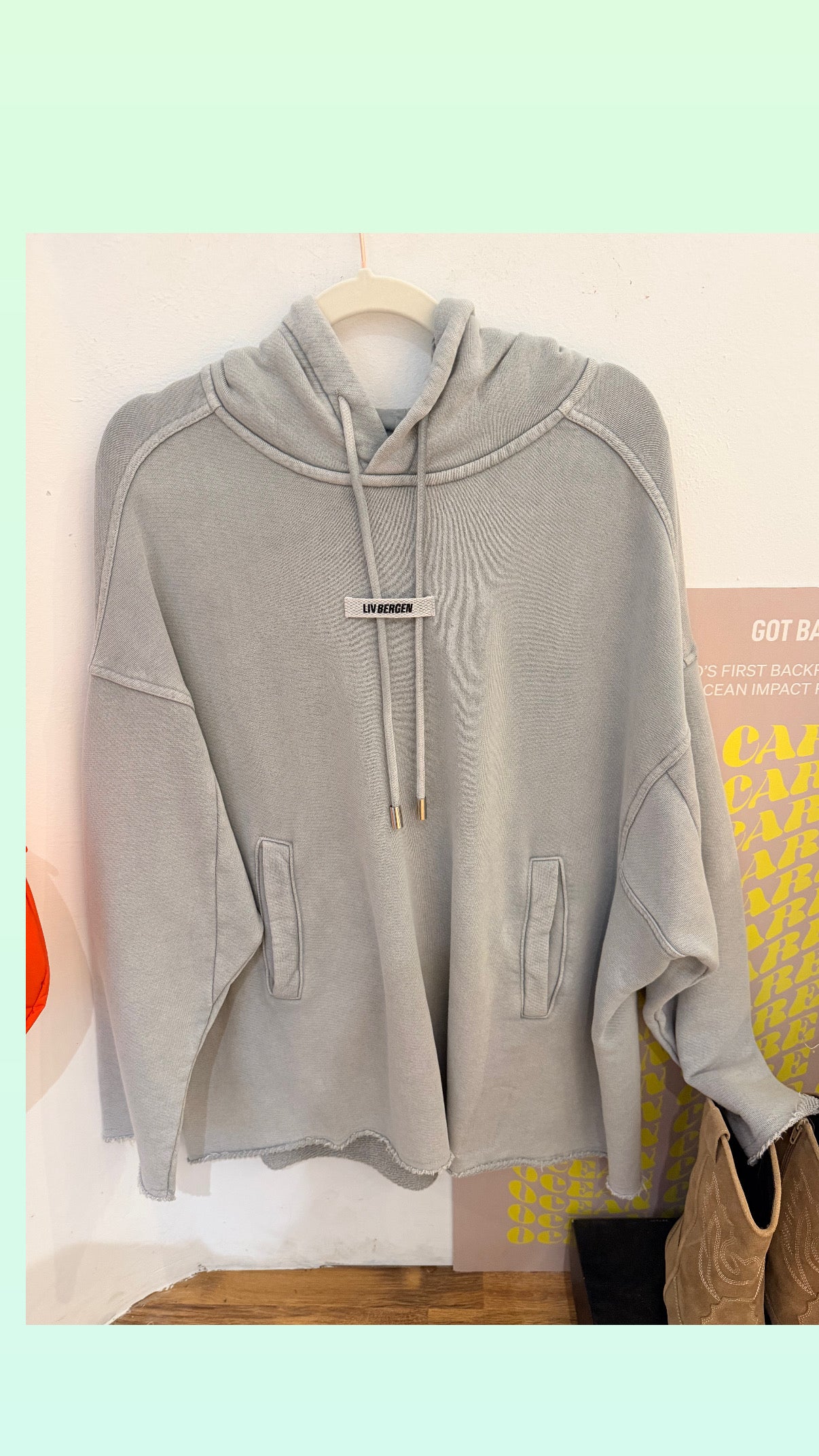 Liv Bergen Rotterdam Oversized Hoodie Stone Acid