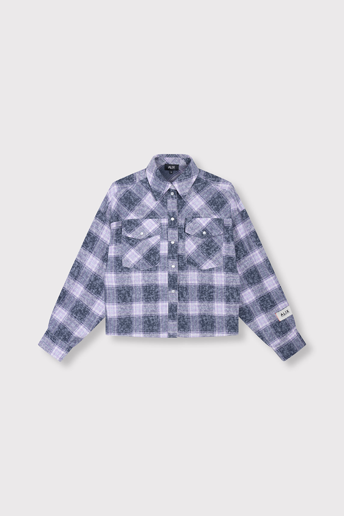 Alix The Label Woven Bleached checked Bluse