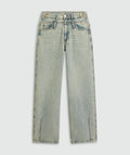JOSH V Louella Mid-Rise-Wide-Leg Jeans Light Dirty Denim