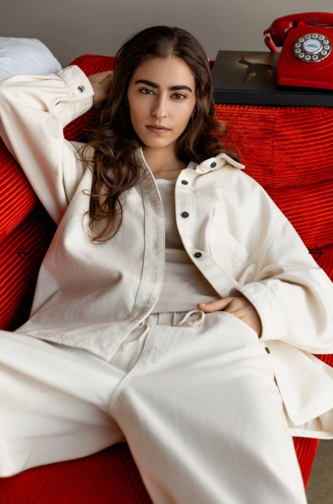 Senses The Label Blusenjacke BER:LIN aus RAW Denim cremefarben