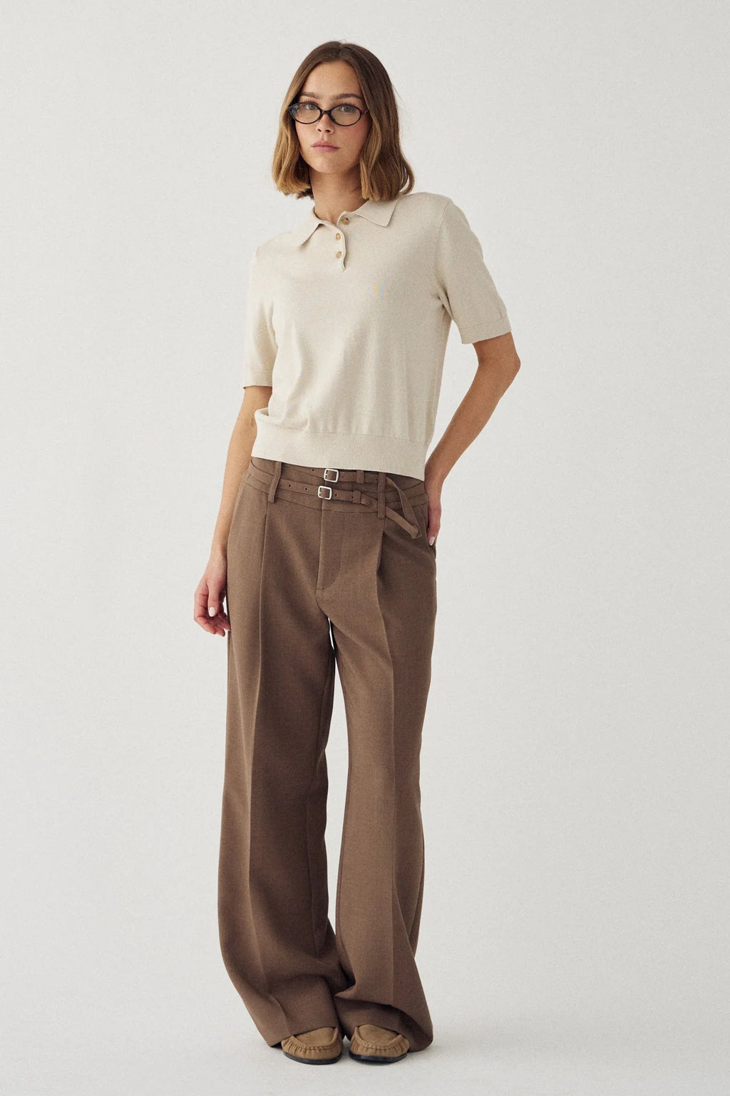 Noella N-Maxine Knit Oyster Strick Poloshirt