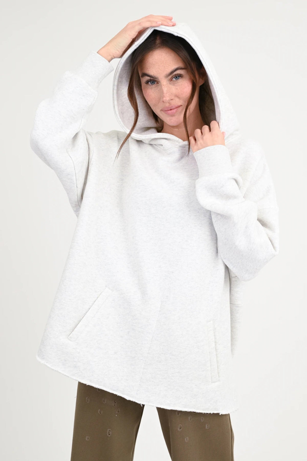 Love Joy Victory Hoodie Jak grau Melange