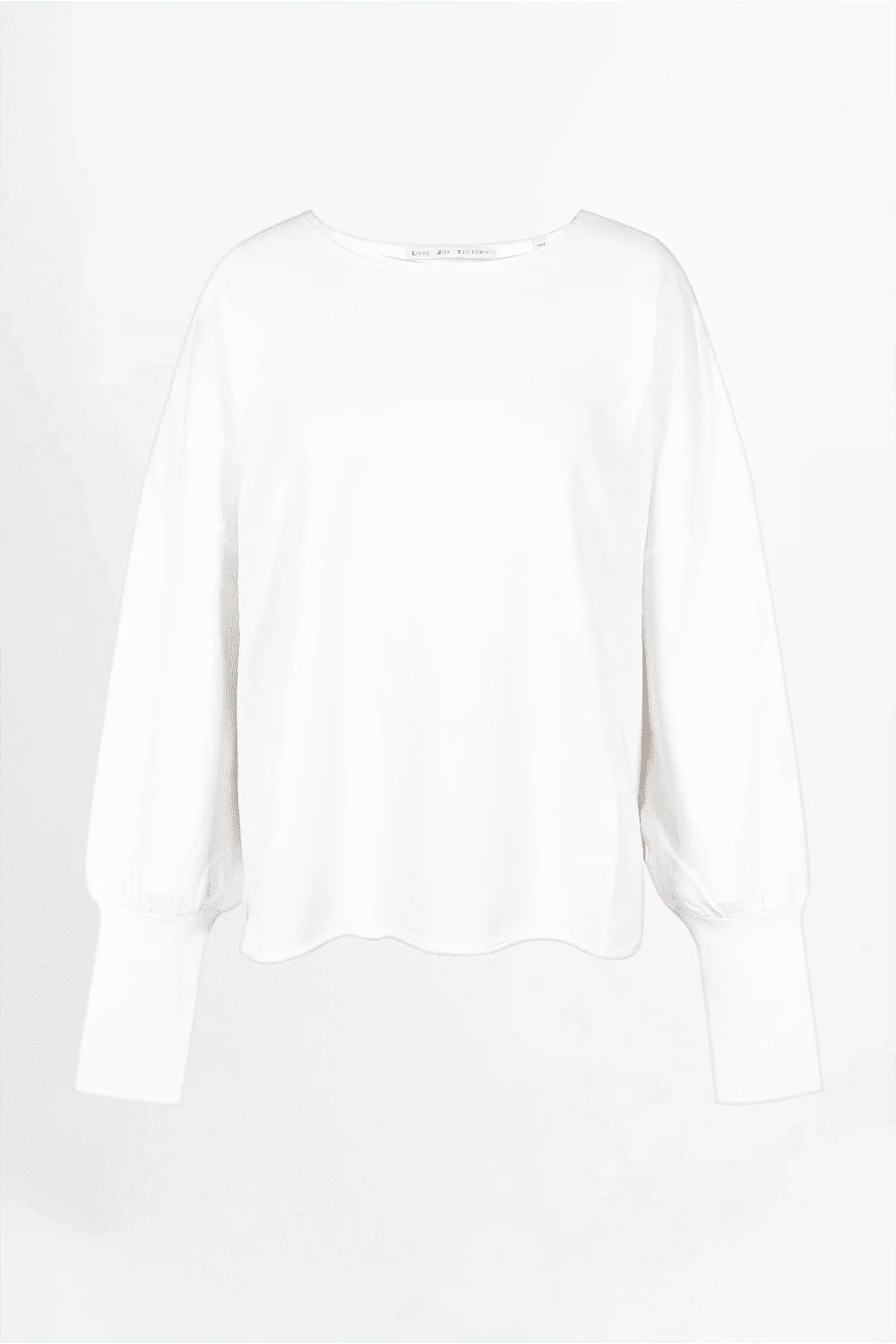 Love Joy Victory Sweatshirt Hilda weiß mit Rückenstickerei