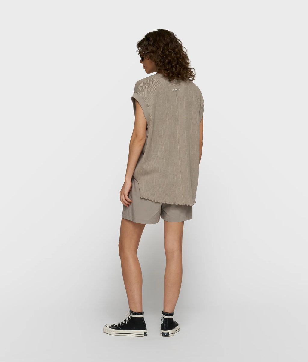 10 Days V-Neck Mesh Top Farbe Fog