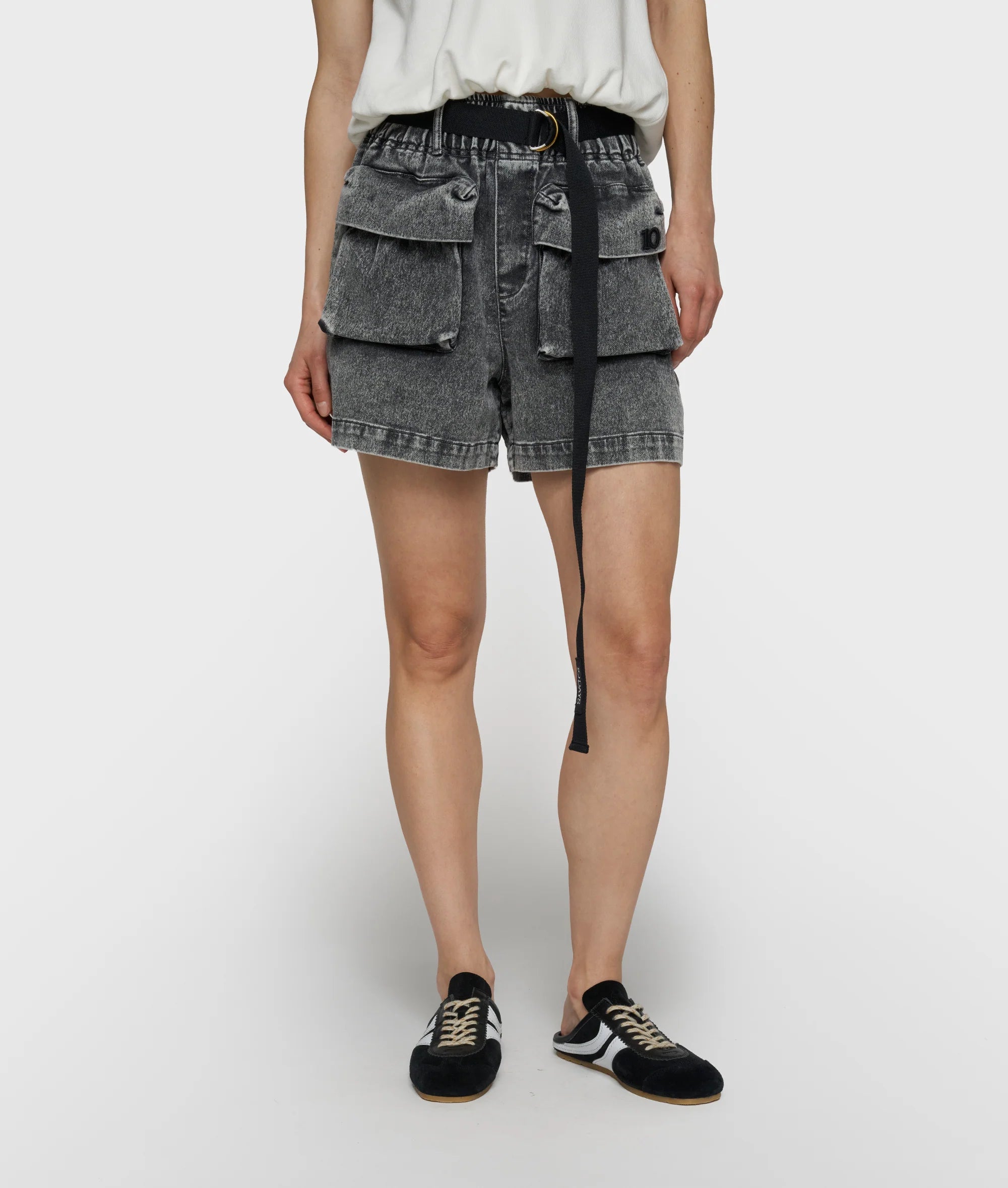 10 Days Utility Shorts Jog Denim Schwarz