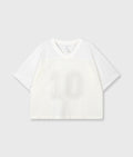 10 Days Mesh Baseball Tee Shirt ecru