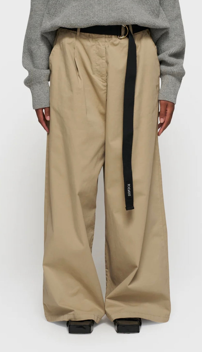 10 DAYS Wide Pants Twill Farbe Earth