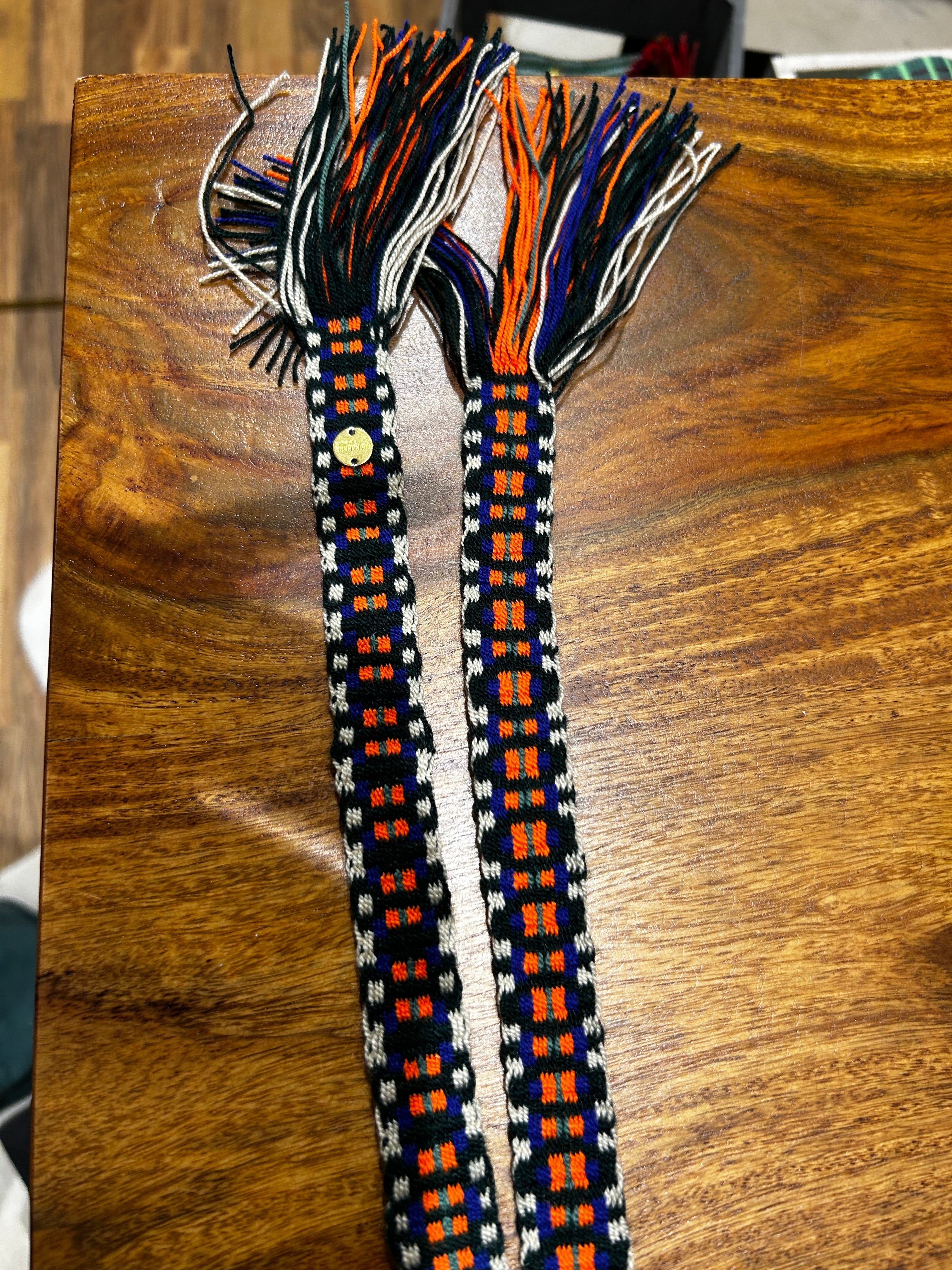 Guanabana Gürtel zum Knoten (Schmal) dunkelblau orange