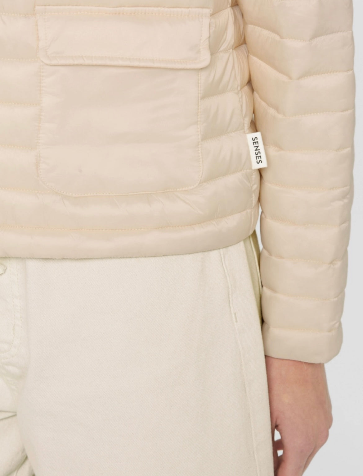 SENSES The Label Leichte Steppjacke OVI:NE mit aufgesetzten Klappentaschen raw cotton