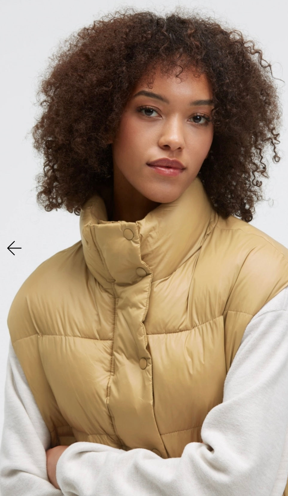 Senses The Label  Steppweste OW:E oversized light cognac