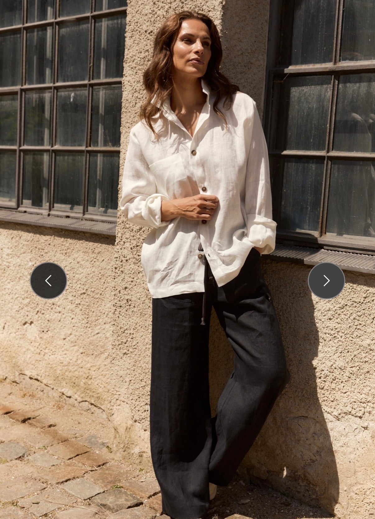 HSCPH Henriette Steffensen Hanf Hemd weiß oder schwarz ( Hemp Bluse)