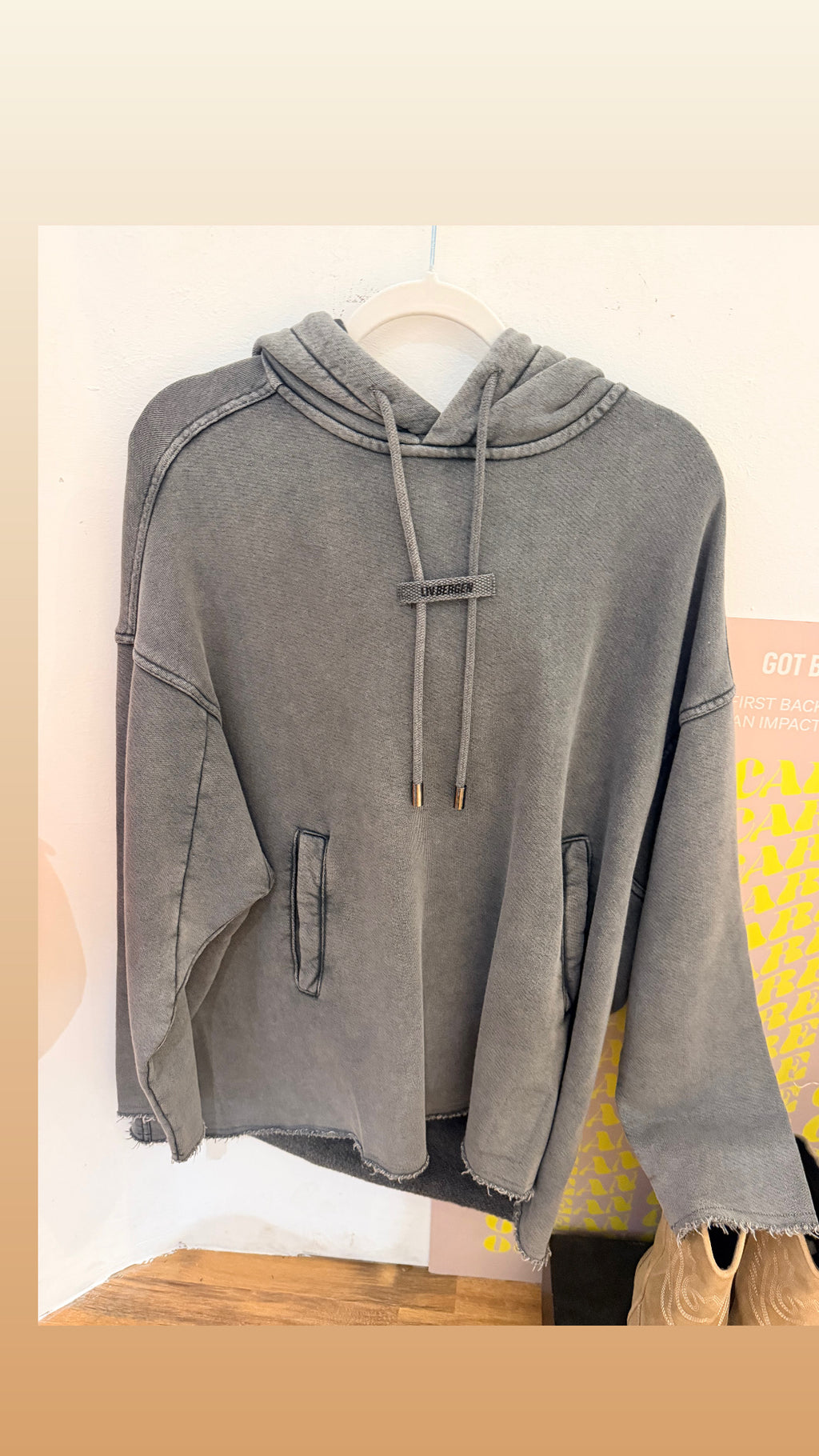Liv Bergen Rotterdam oversized Hoodie Black Acid