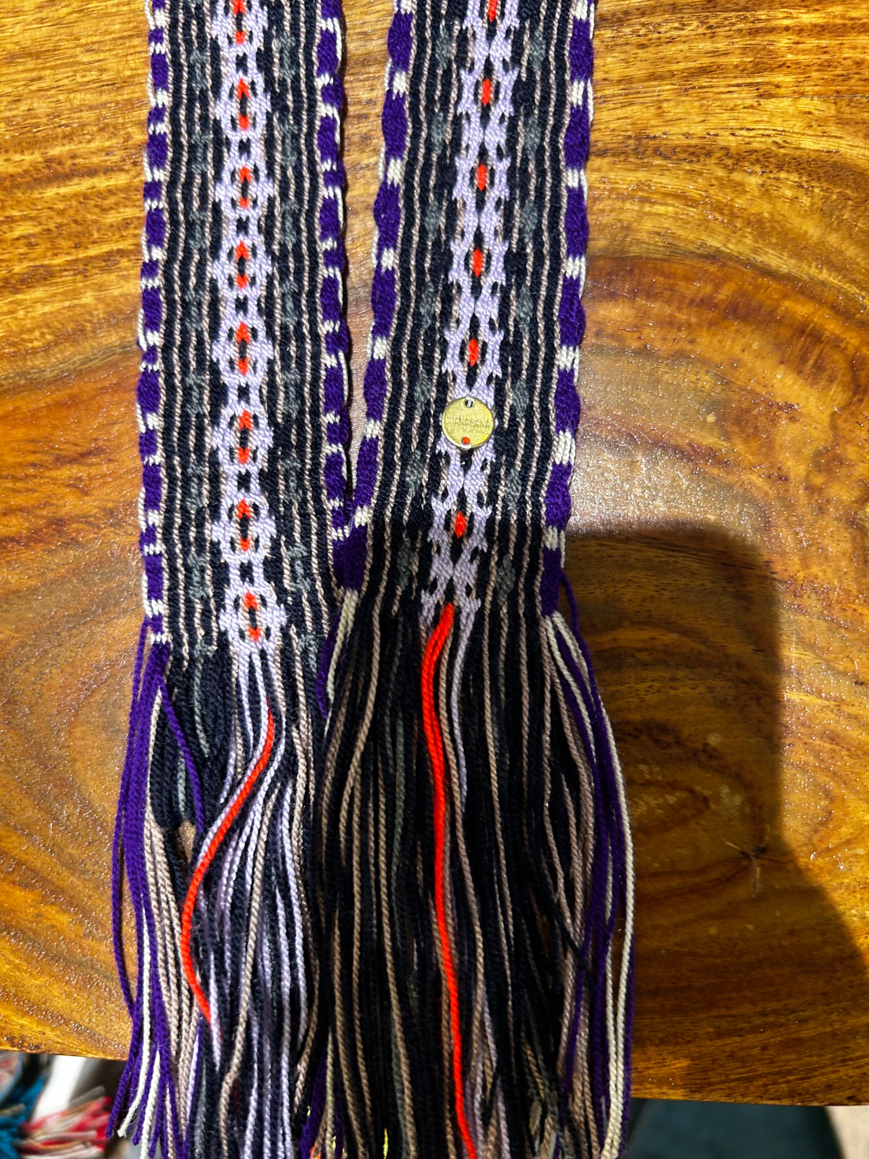 Guanabana Gürtel zum Knoten ( breit) Flieder lila orange schwarz