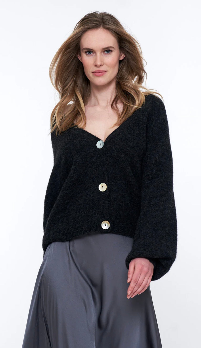 Simple The Brand Dix Cardigan Anthrazit Mel