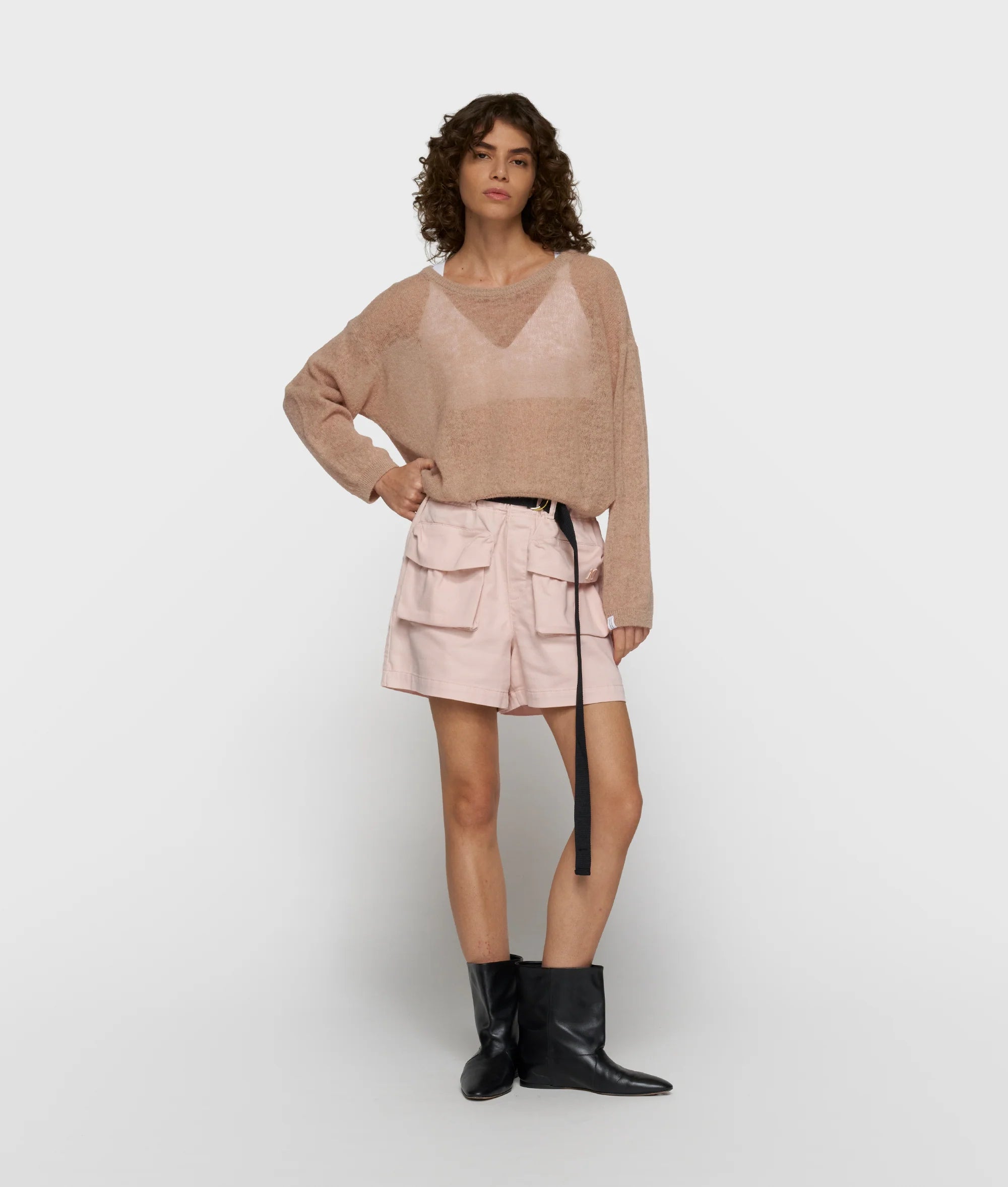 10 Days Thin Knit Sweater Light Fudge