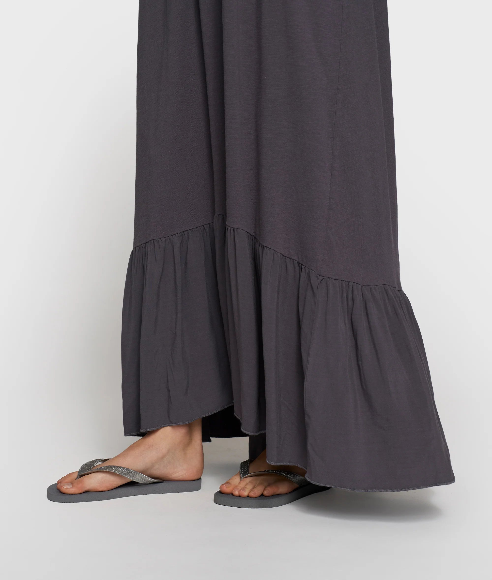 10 Days Maxi Dress Slub Jersey Steelblue