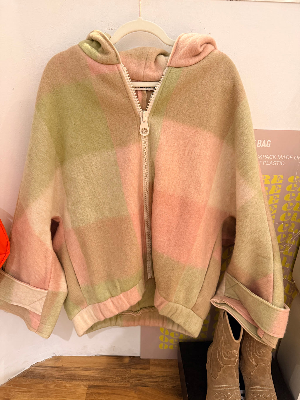Liv Bergen Zamira Check Wolljacke oversized