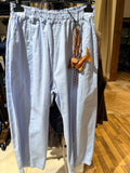 Cropped O-Shape Chino Hose hellblau