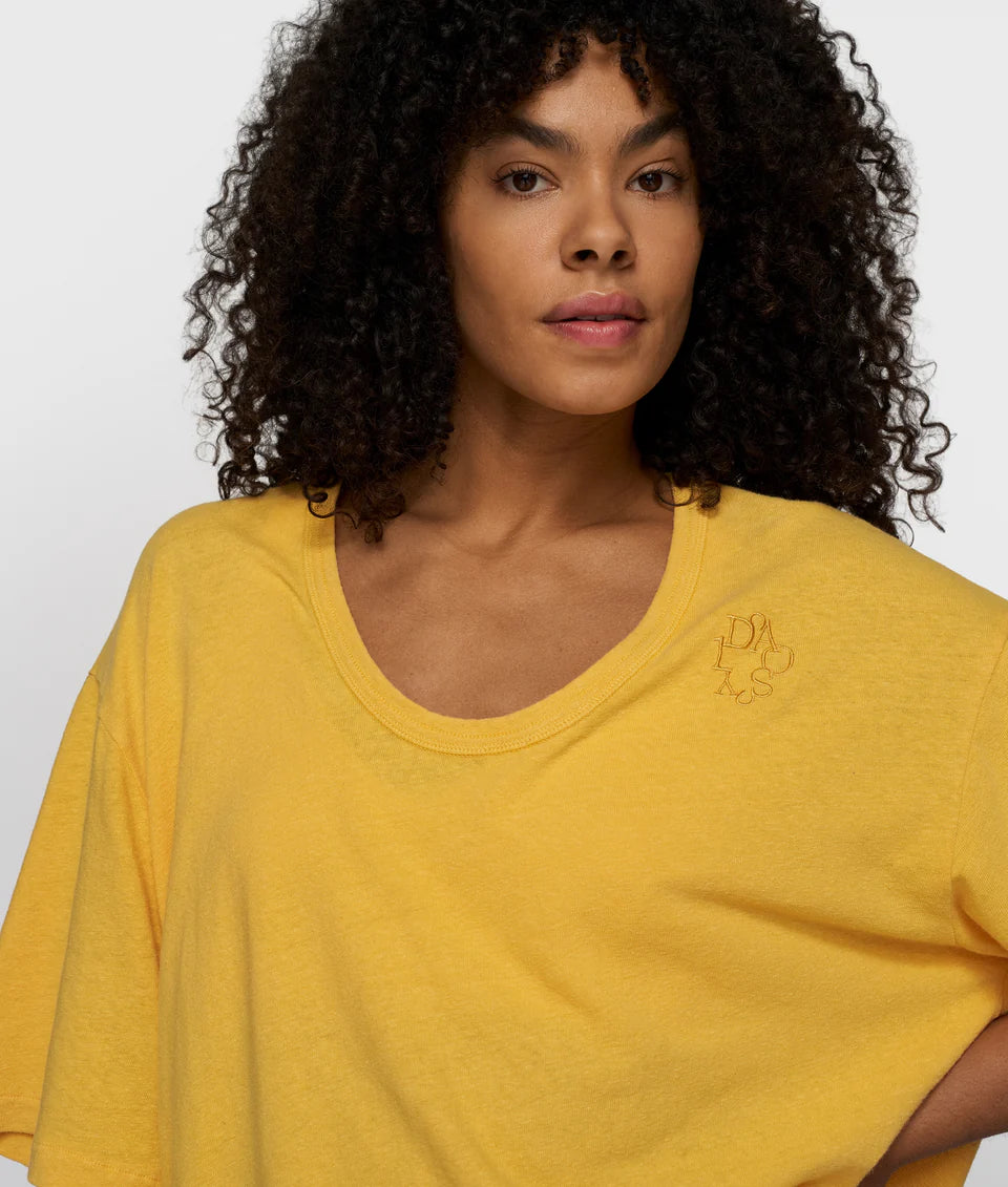 10 Days Deep Tee Cotton Linen T-Shirt Mango