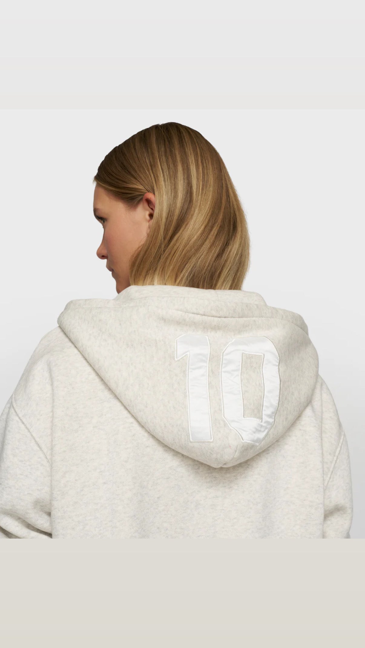 10 days Statement ZIP Hoodie soft white melee