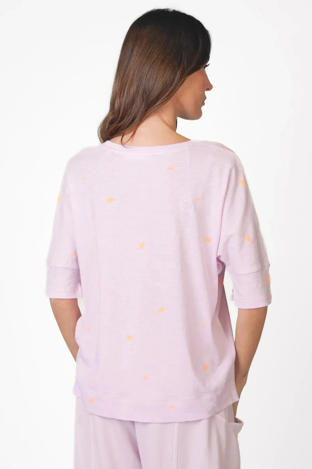 Love Joy Victory Daisy T-Shirt Sternenprint in Berry sorbet oder Chalk