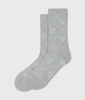 10 Days Lange Socken Monogramm Light Grey Melee Glitzer