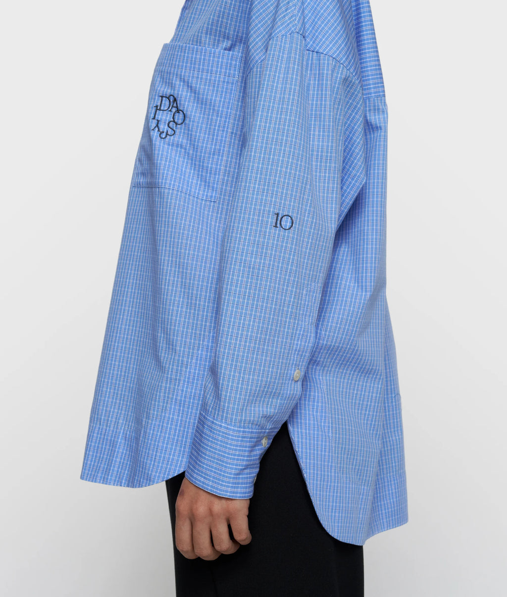 10 Days Karierte Hemdbluse blau