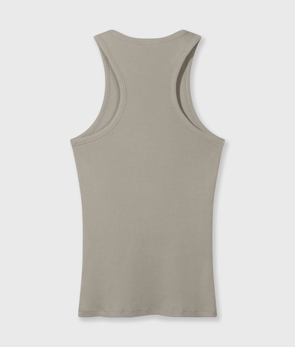 10 Days Tank Top Rib Farbe Fog