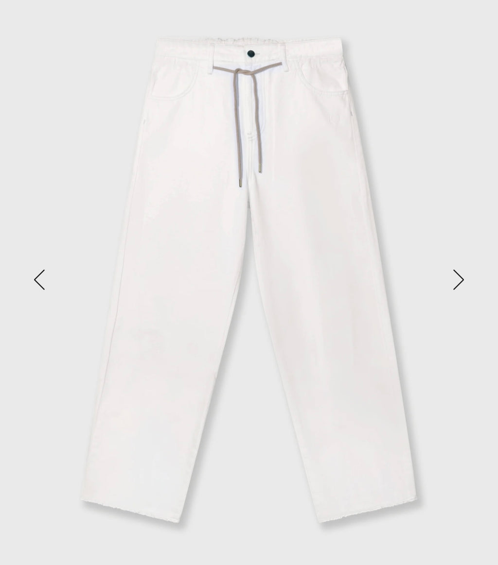 10 DAYS Straight Leg Pants Twill weiß