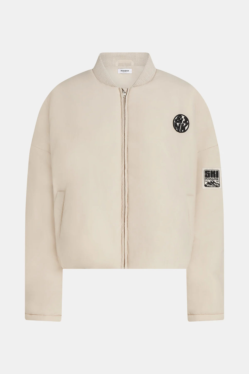 Penn&Ink Bomber Jacke Sandfarben