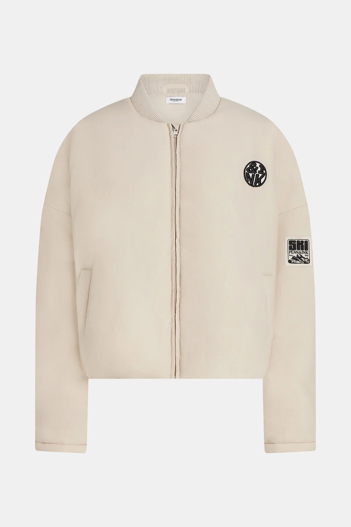 Penn&Ink Bomber Jacke Sandfarben