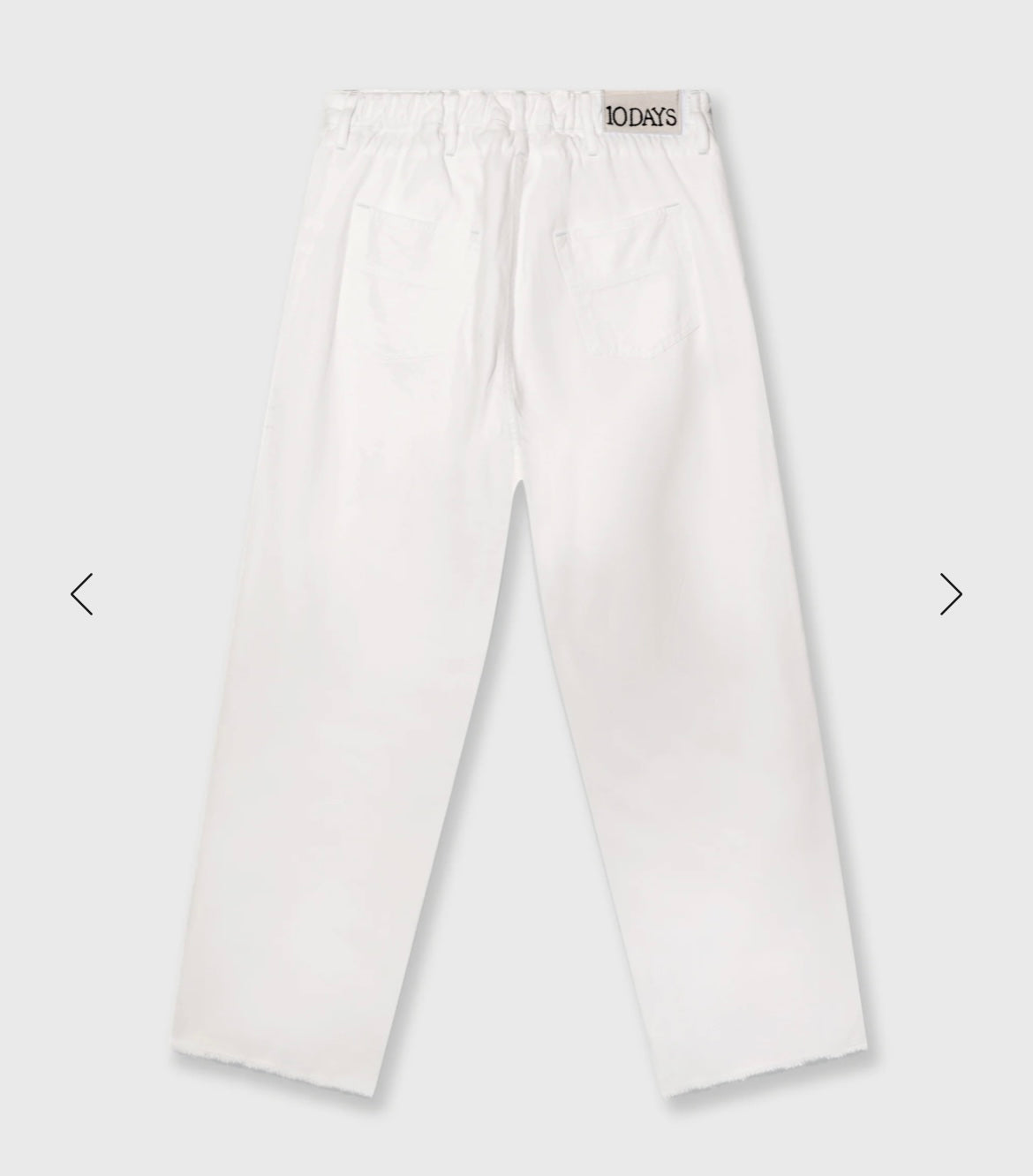 10 DAYS Straight Leg Pants Twill weiß
