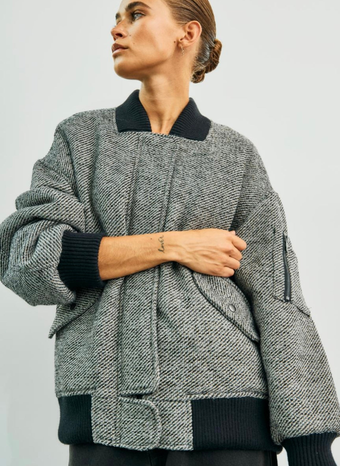 WB Withblack Kally Wool Bomber