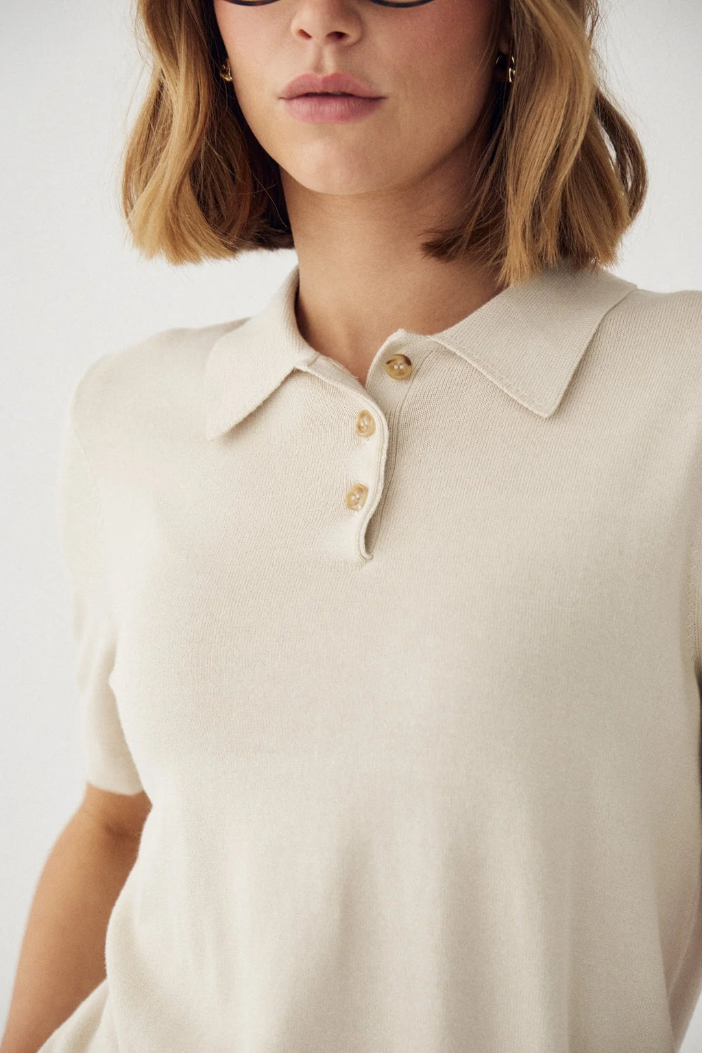 Noella N-Maxine Knit Oyster Strick Poloshirt