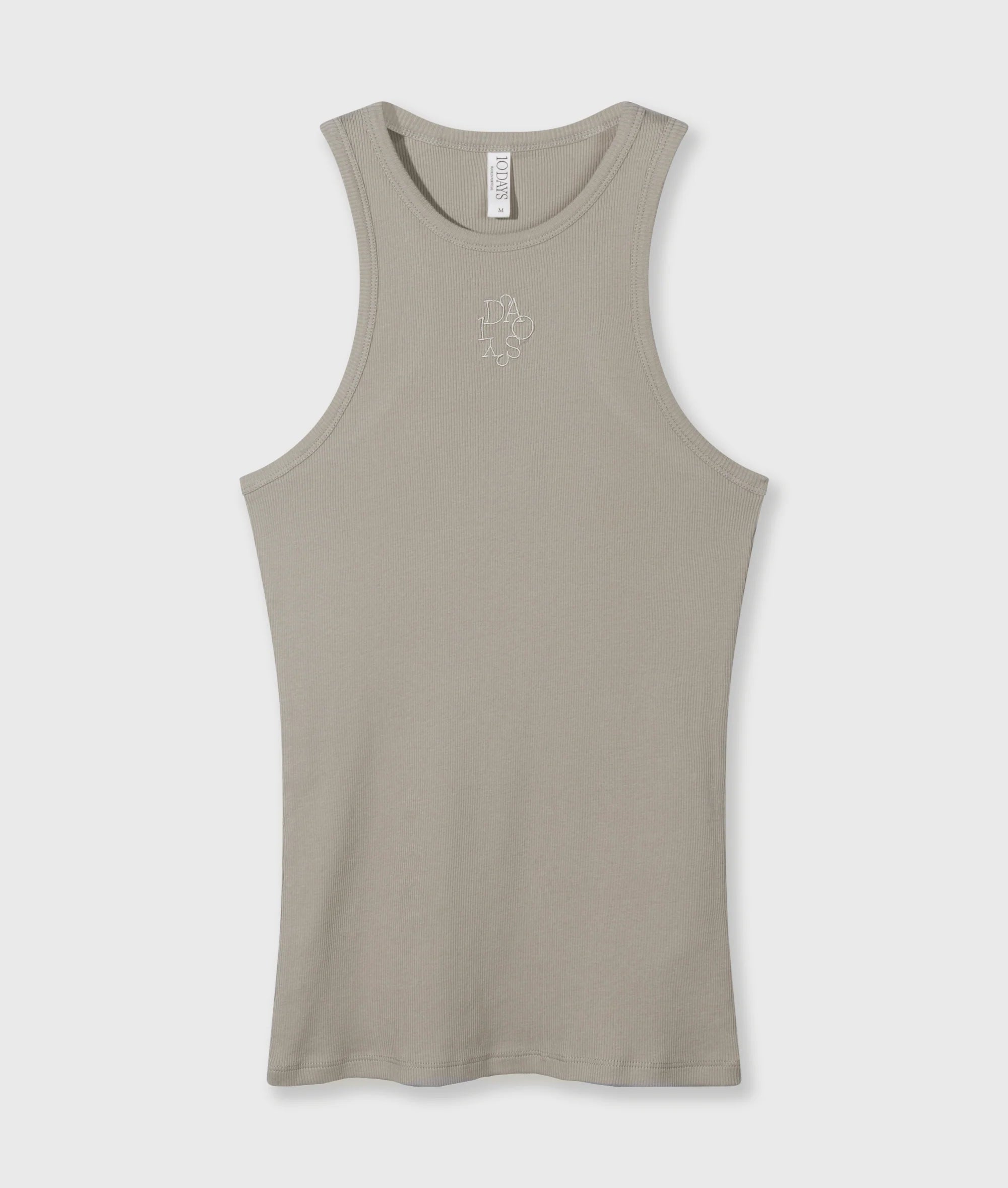 10 Days Tank Top Rib Farbe Fog