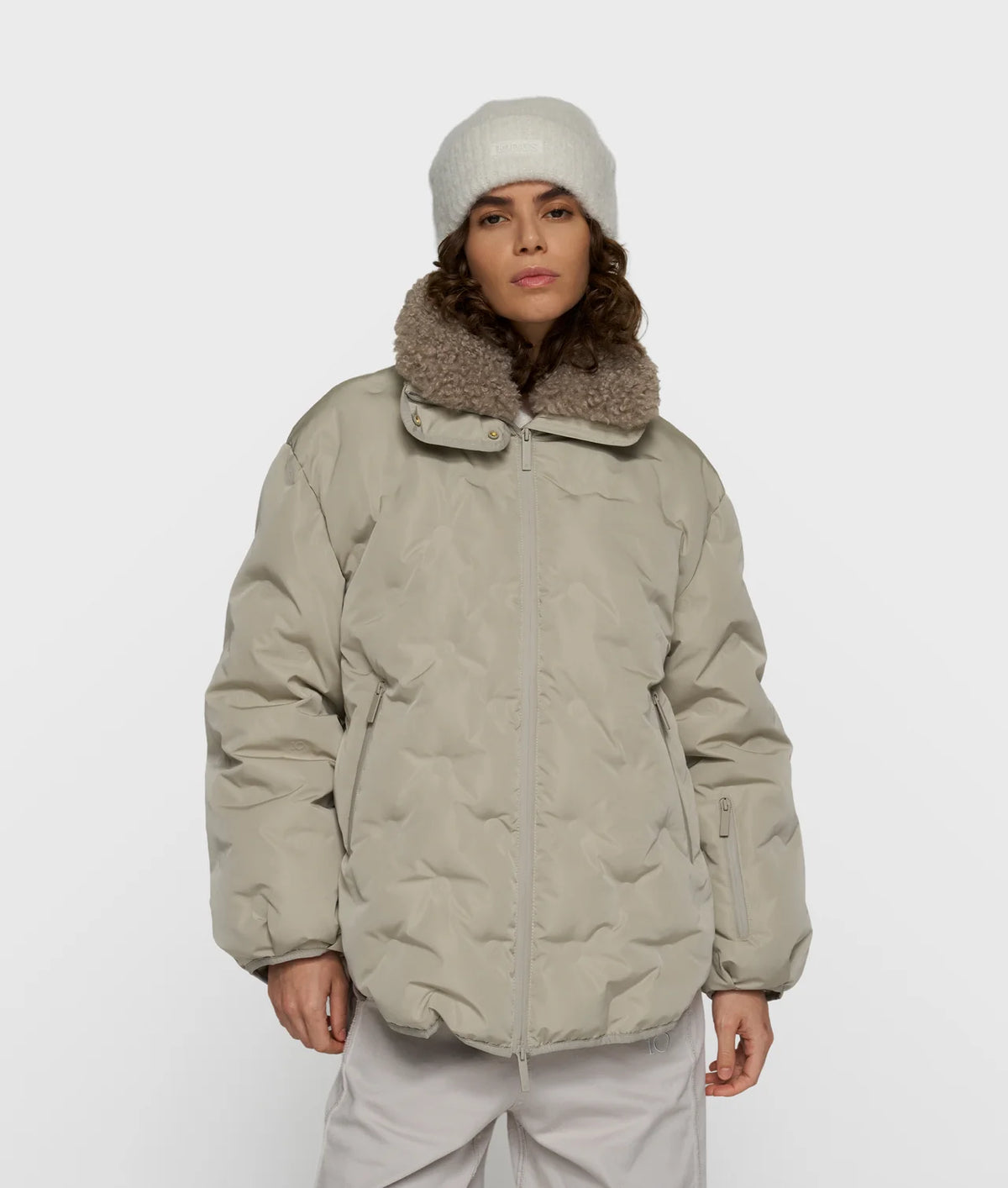 10 Days Gefütterte Jacke The Darling Coat in Farbe Fog