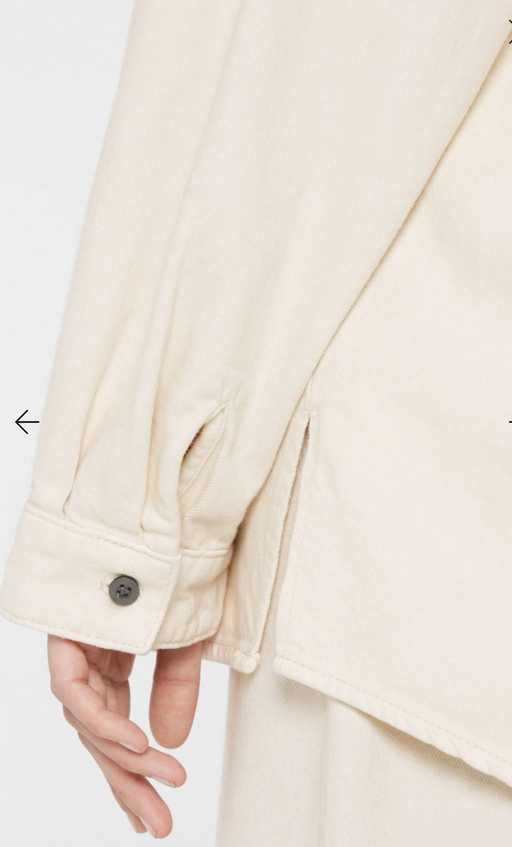 Senses The Label Blusenjacke BER:LIN aus RAW Denim cremefarben