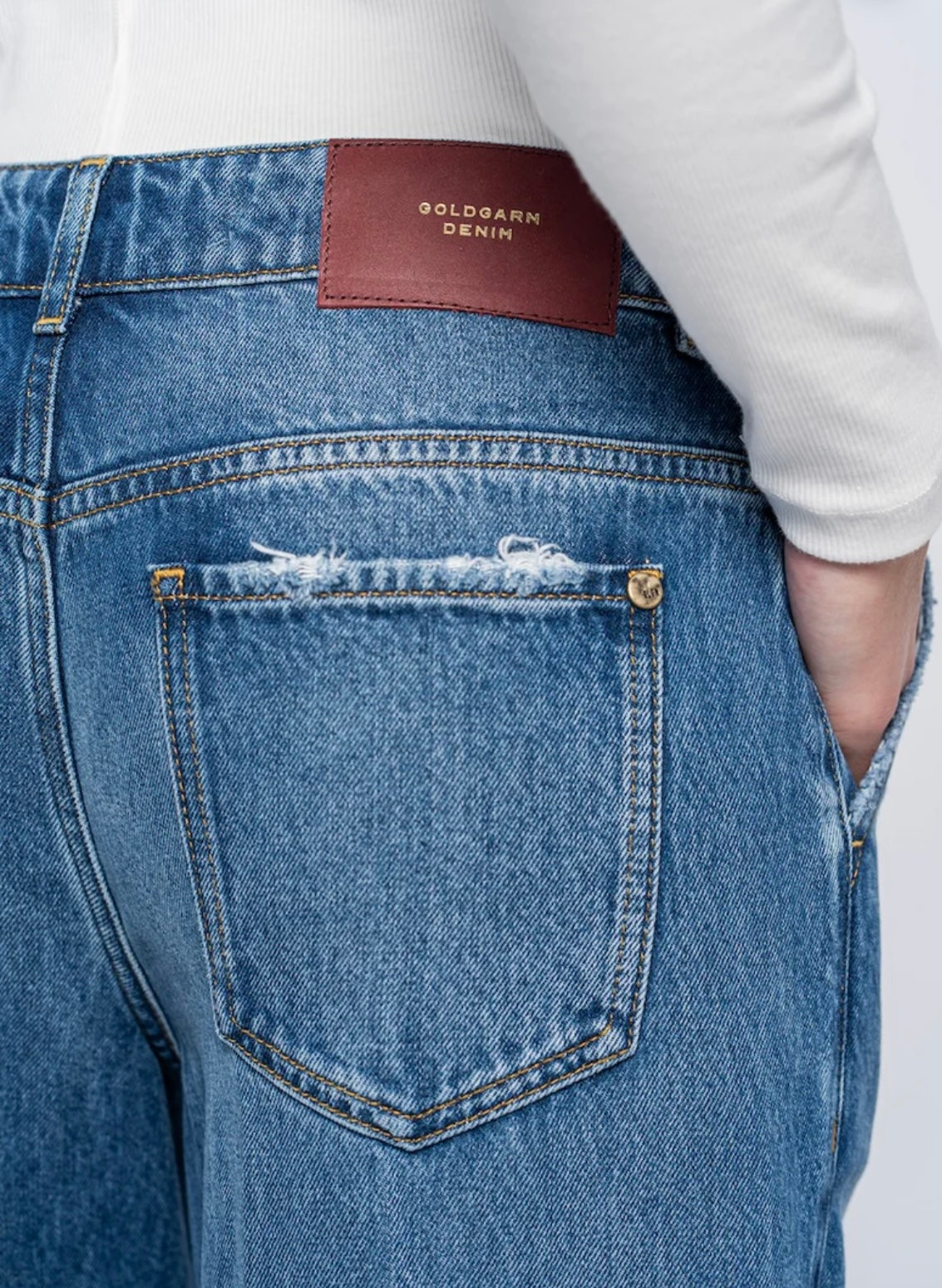 Goldgarn Denim Luisa Twisted Wideleg Vintage Blue