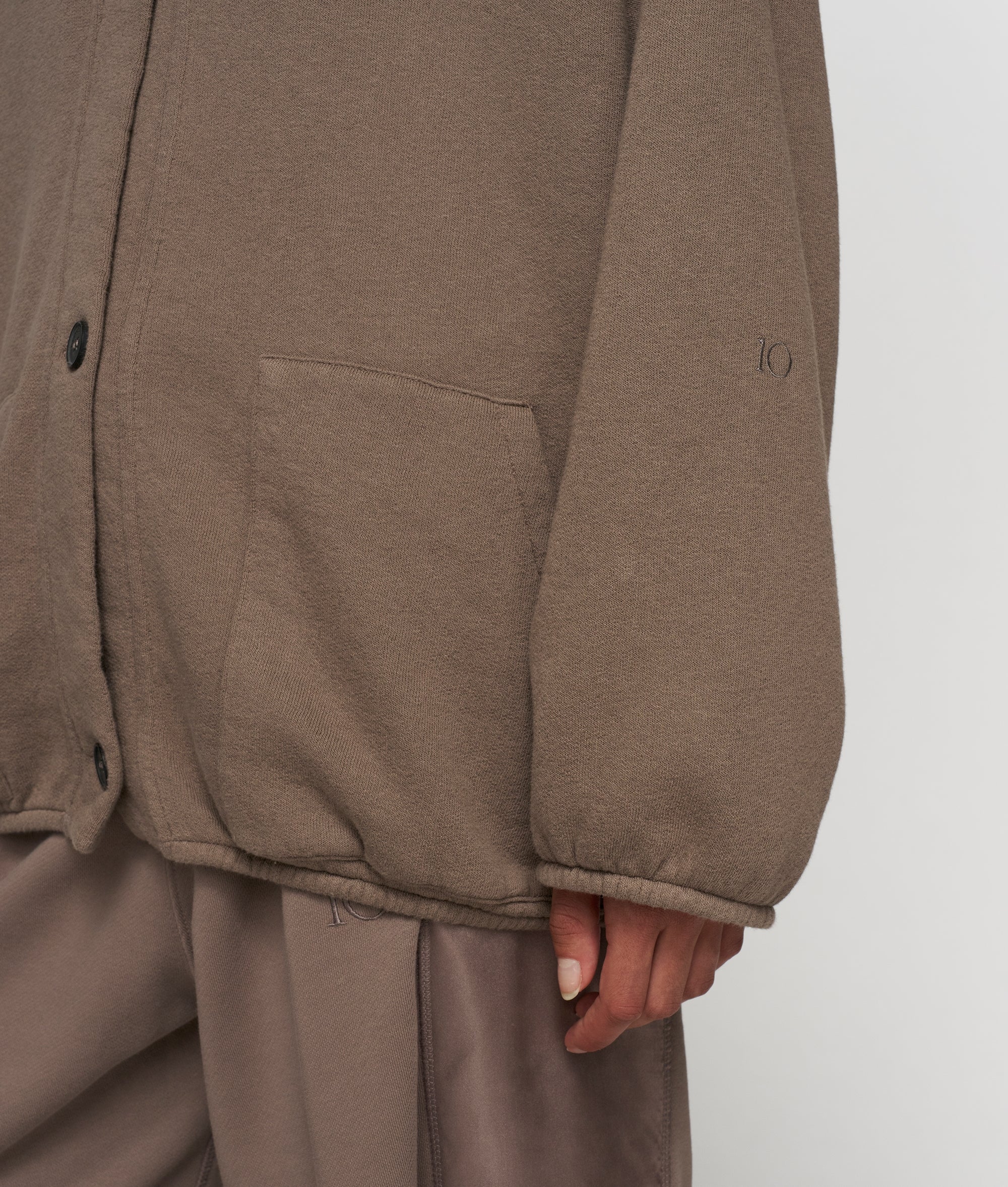 10 DAYS Baseball Cardigan Fleece Moonrock