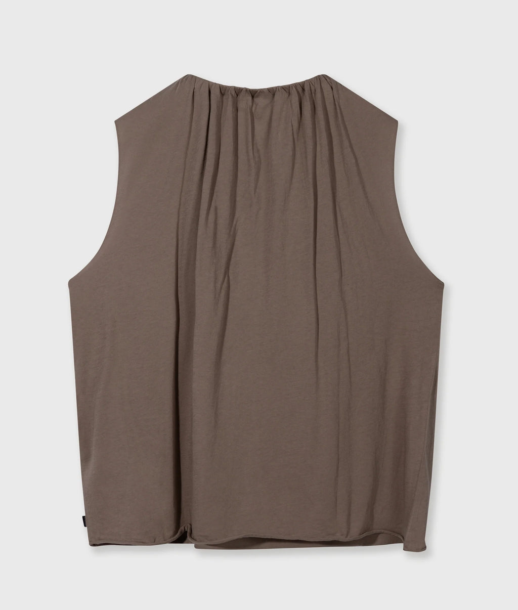 10 Days Pleated Top Jersey Moonrock oder weiß