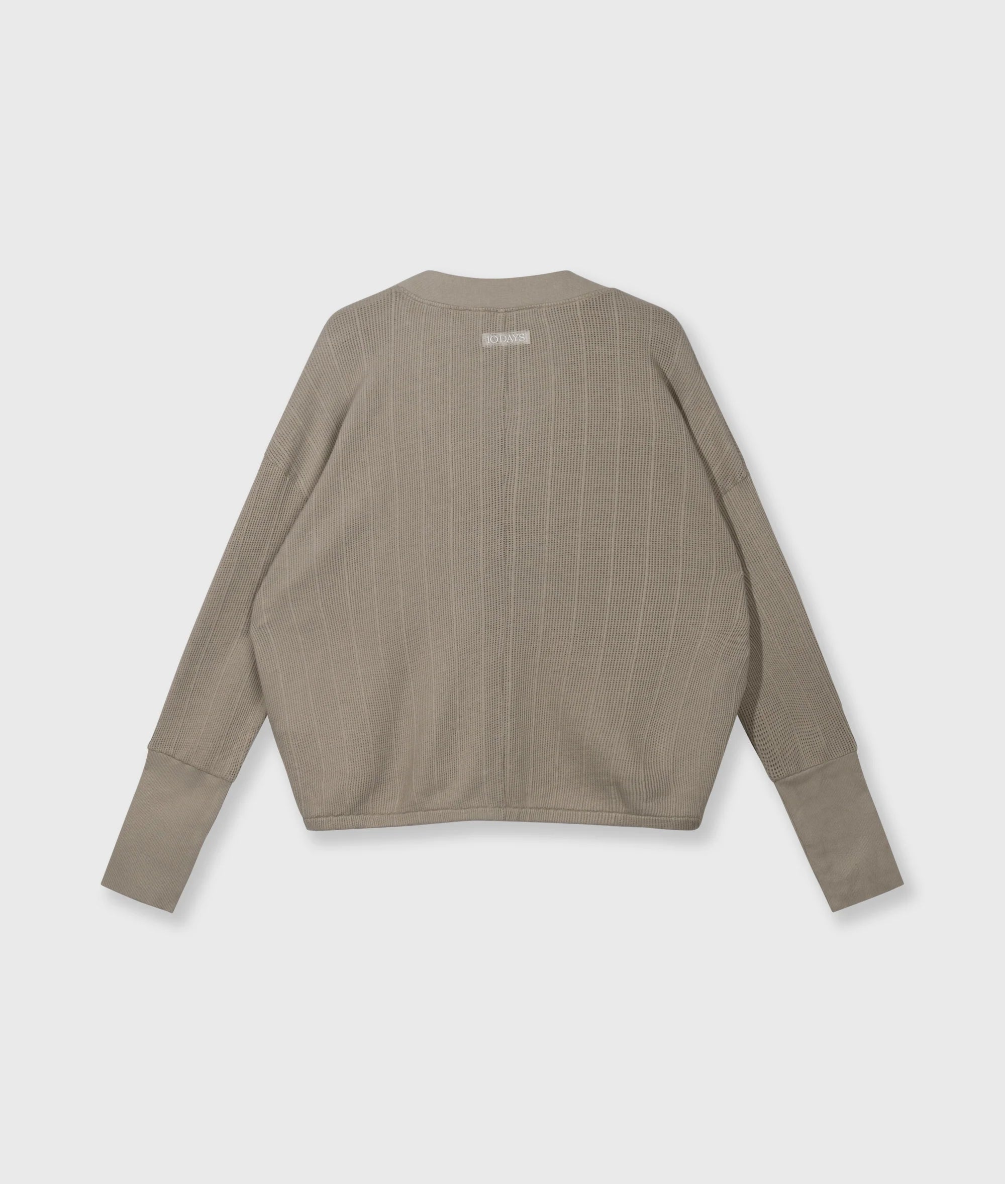10 Days V-Neck Mesh Cardigan Farbe Fog