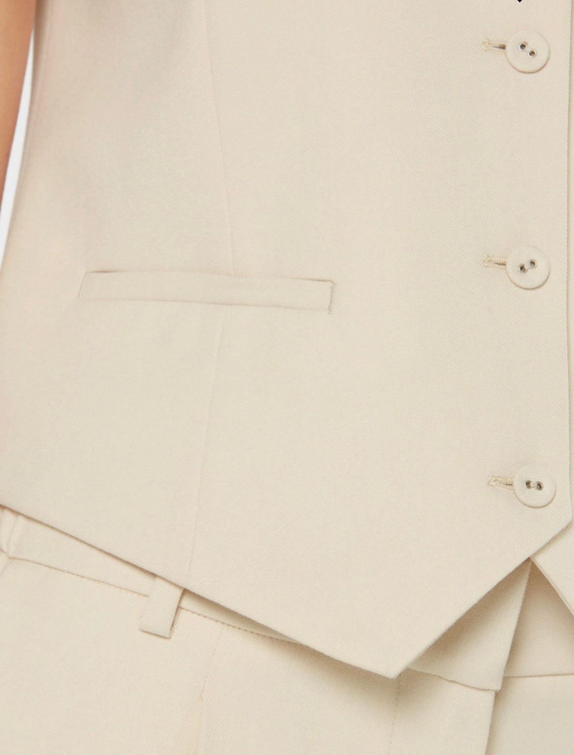 Anzug Weste Raw Cotton