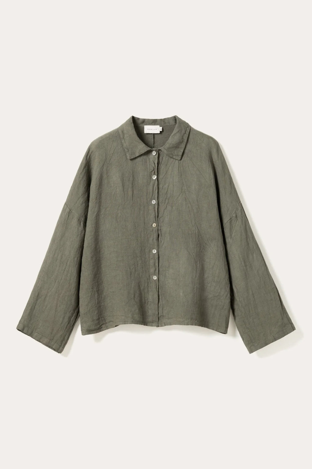 Noella Leonora Leinen Bluse oliv