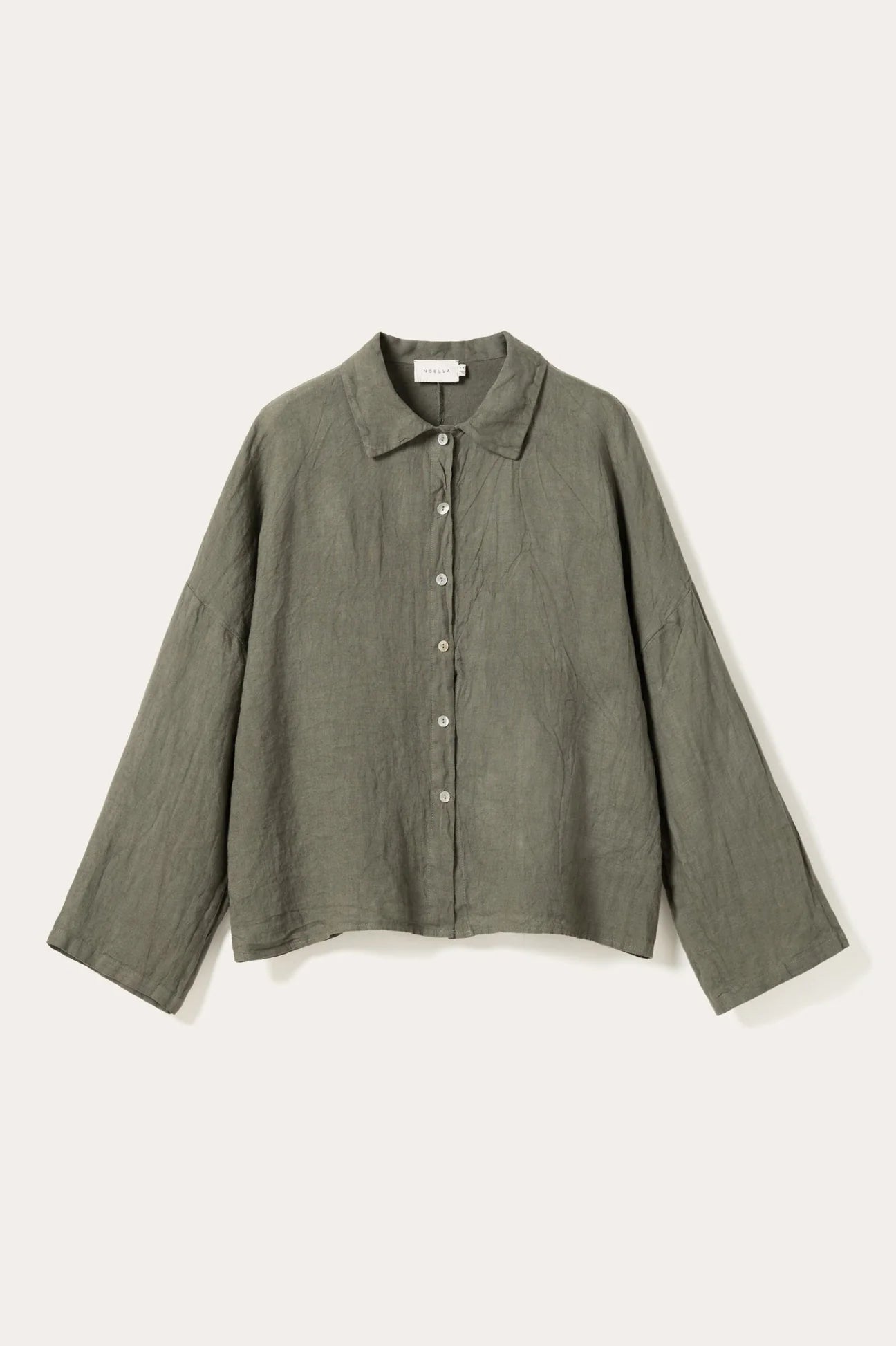 Noella Leonora Leinen Bluse oliv