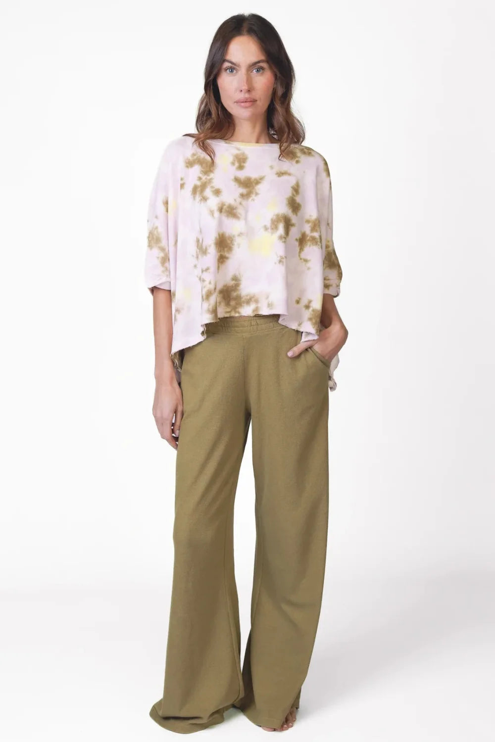 Love Joy Victory Cropped Sweatshirt Tie-Dye Driva Batik