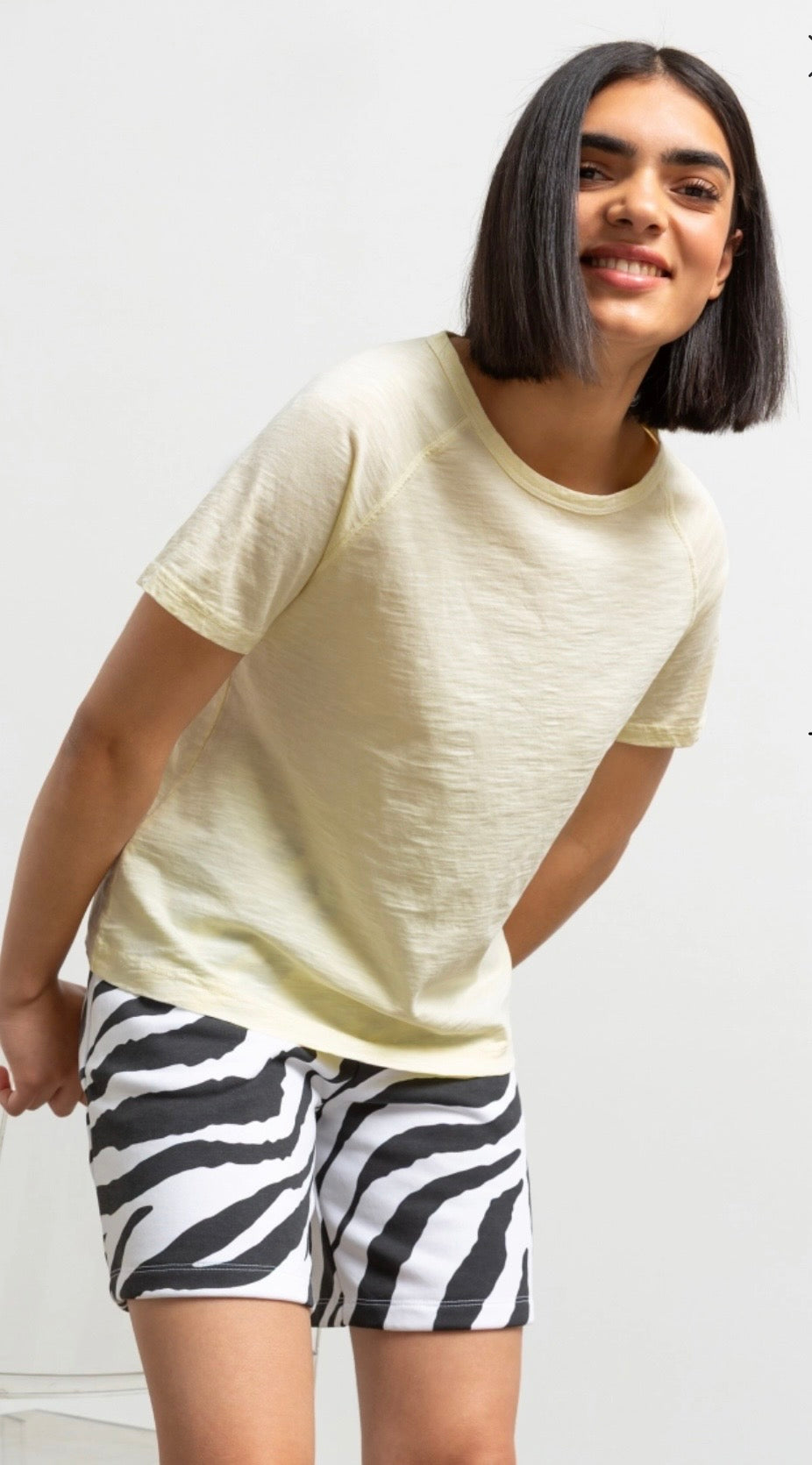 Senses The Label T-Shirt TAB:BY mit Raglanärmel in Vanilla oder anthrazit